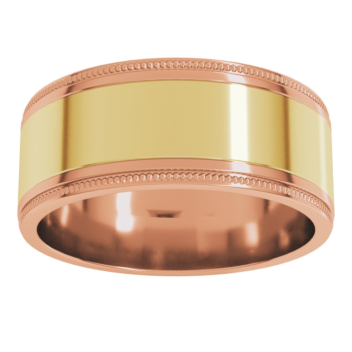 Milgrain Inlay Flat Band