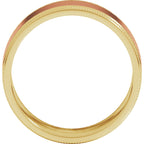 Milgrain Inlay Flat Band