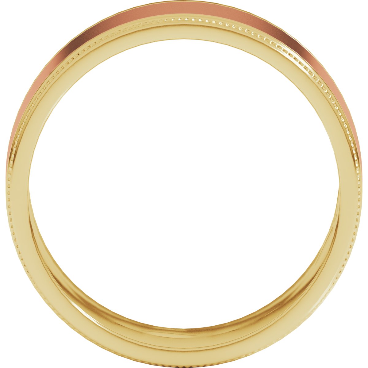 Milgrain Inlay Flat Band