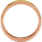 Milgrain Inlay Flat Band