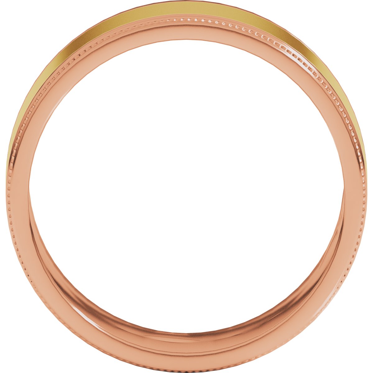 Milgrain Inlay Flat Band