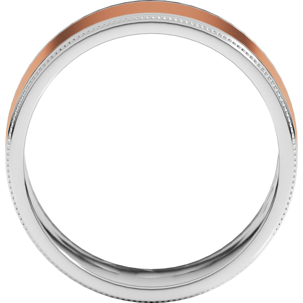 Milgrain Inlay Flat Band