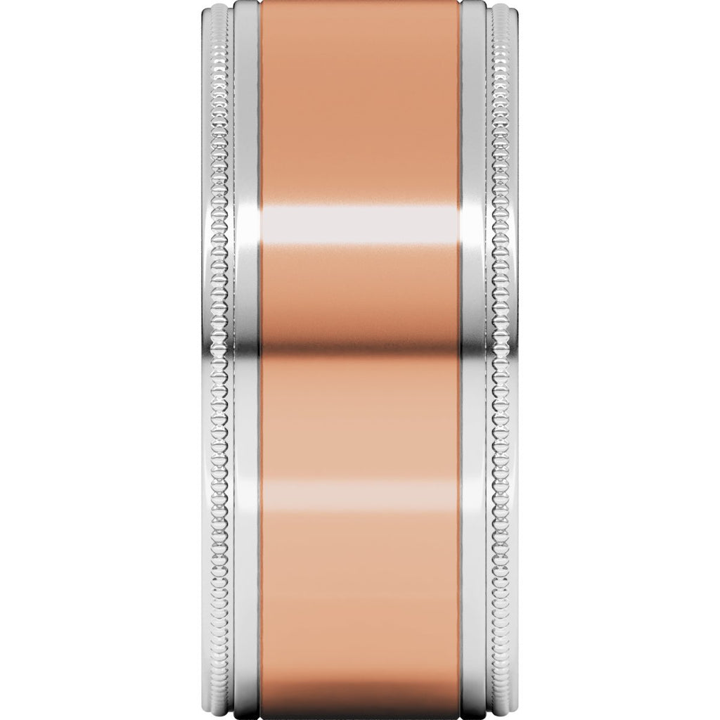 Milgrain Inlay Flat Band