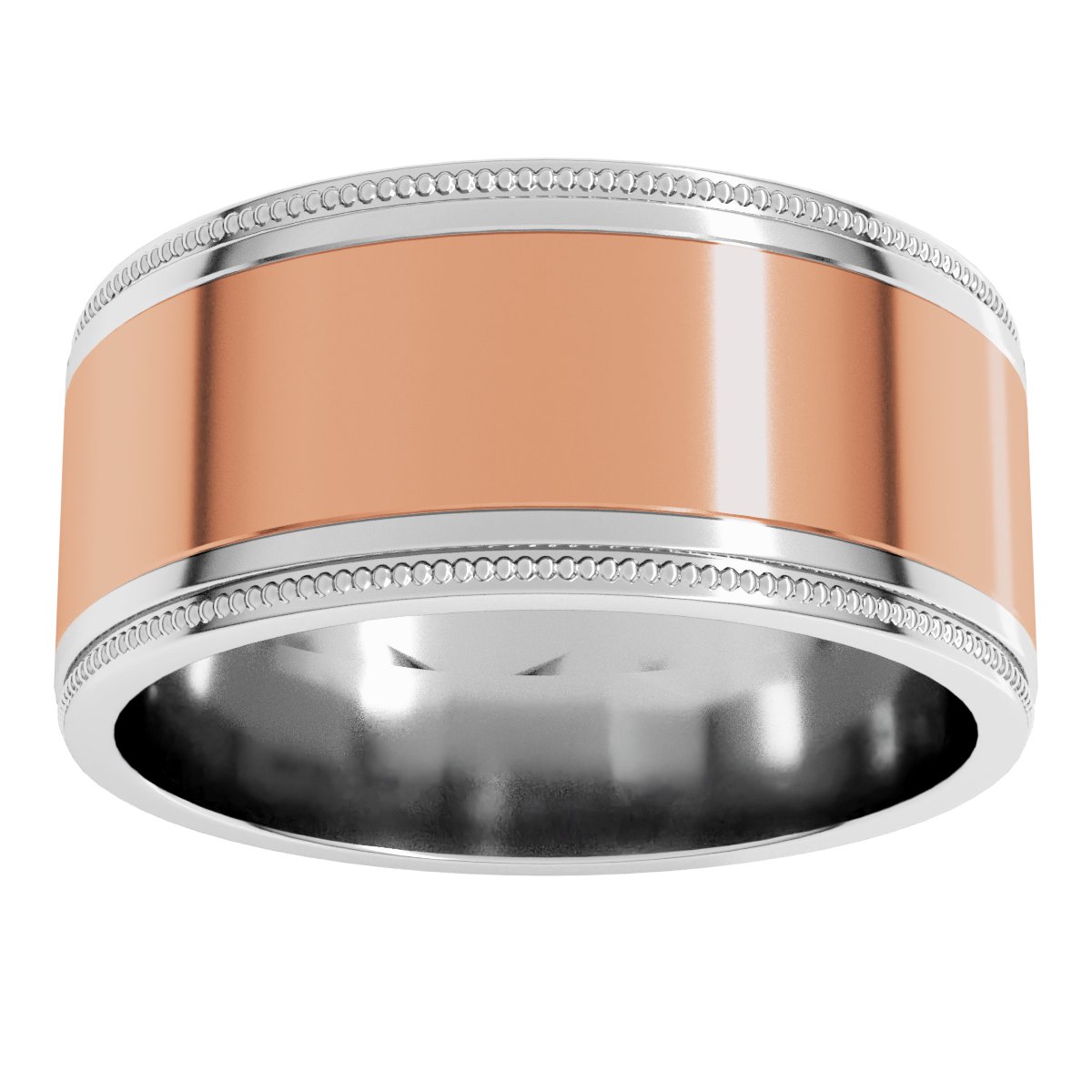 Milgrain Inlay Flat Band