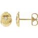 Scarab or Moth Stud Earrings