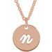 Script Initial Necklace or Pendant