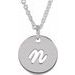 Script Initial Necklace or Pendant