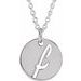 Script Initial Necklace or Pendant