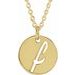 Script Initial Necklace or Pendant
