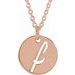 Script Initial Necklace or Pendant