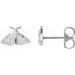 Scarab or Moth Stud Earrings