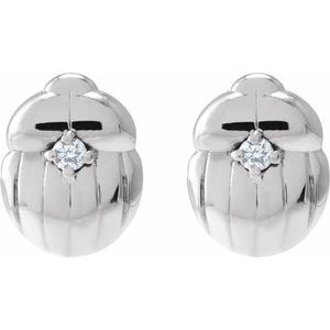 Scarab or Moth Stud Earrings