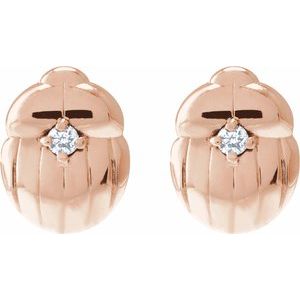 Scarab or Moth Stud Earrings