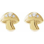 Mushroom Stud Earrings