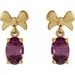 Solitaire Bow Earrings