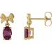 Solitaire Bow Earrings