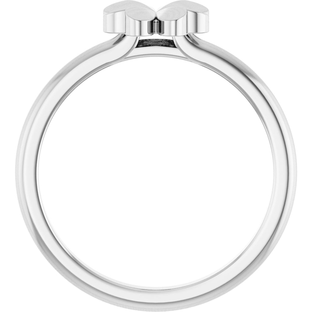 Four-Leaf Clover Stackable Ring