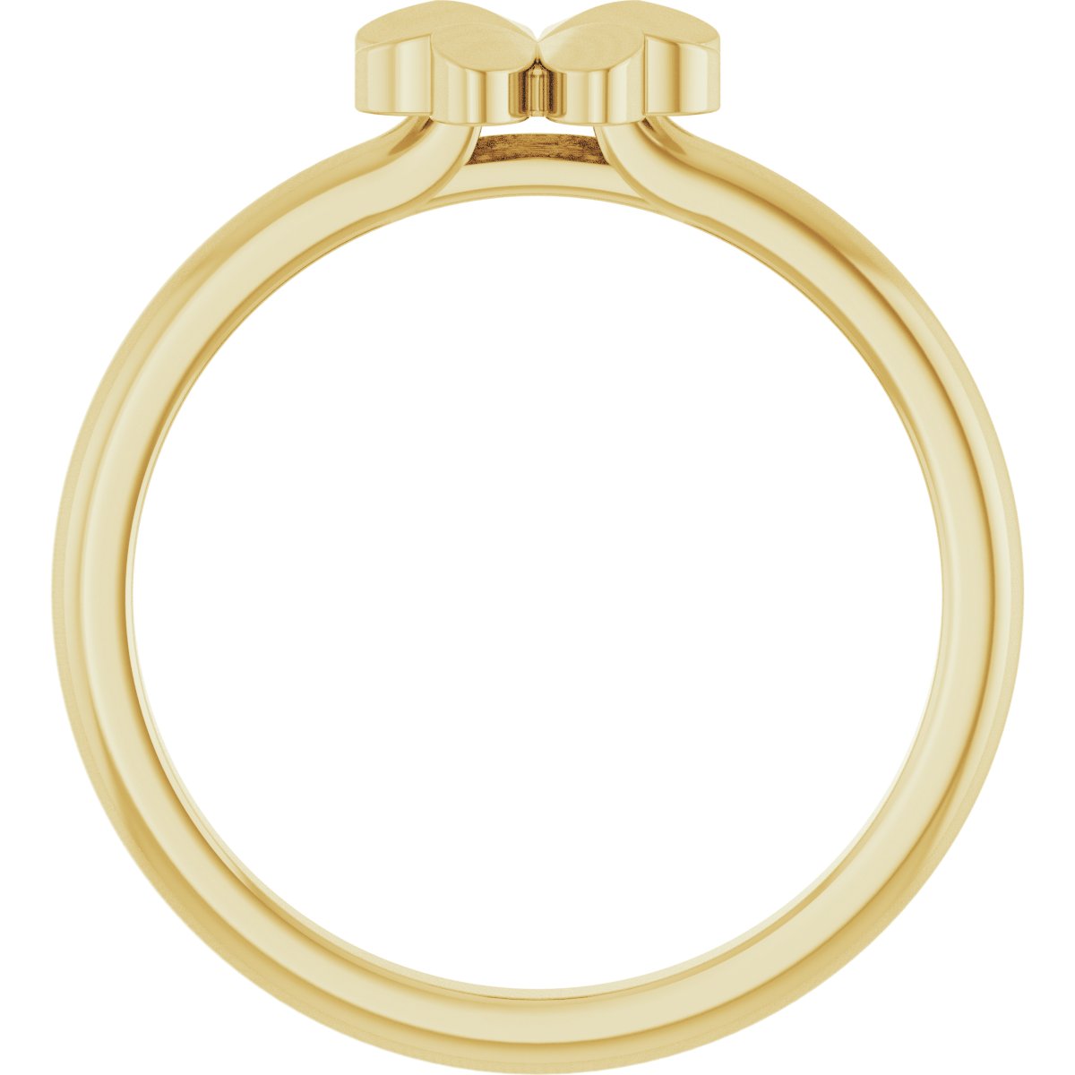 Four-Leaf Clover Stackable Ring