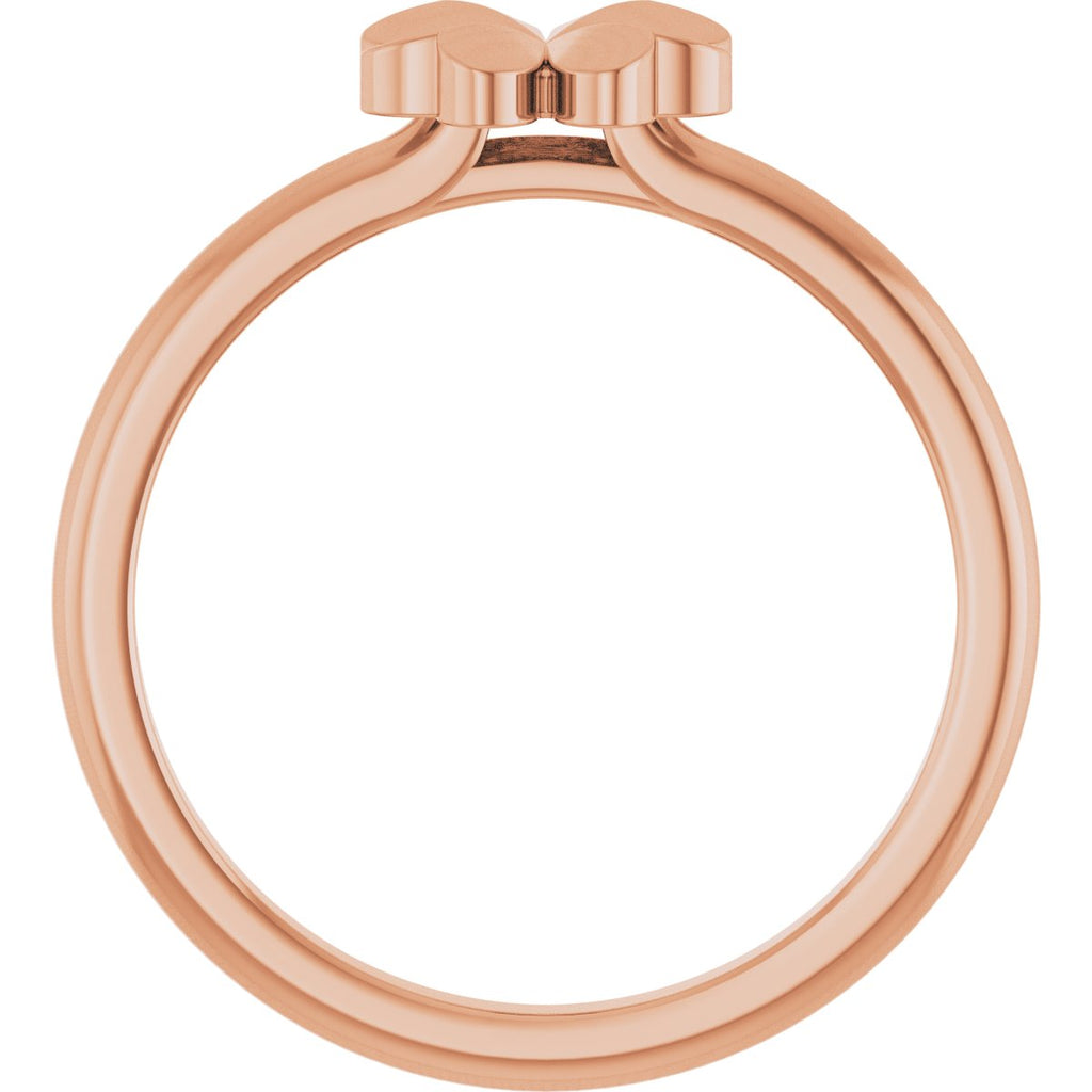 Four-Leaf Clover Stackable Ring