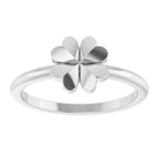 Four-Leaf Clover Stackable Ring
