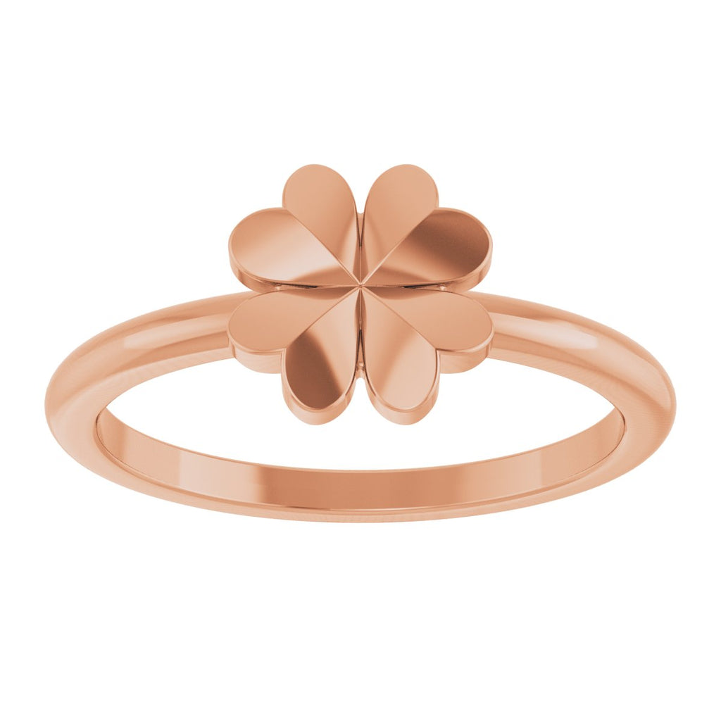 Four-Leaf Clover Stackable Ring