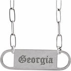 Engravable Bar Necklace