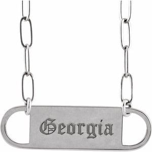 Engravable Bar Necklace