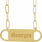Engravable Bar Necklace
