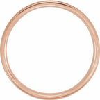 Milgrain Edge Comfort-Fit Flat Band with Satin Finish