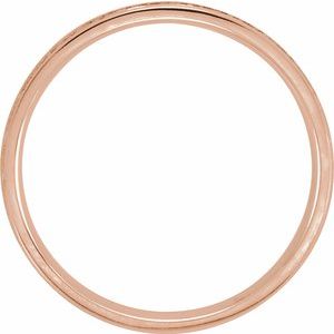 Milgrain Edge Comfort-Fit Flat Band with Satin Finish
