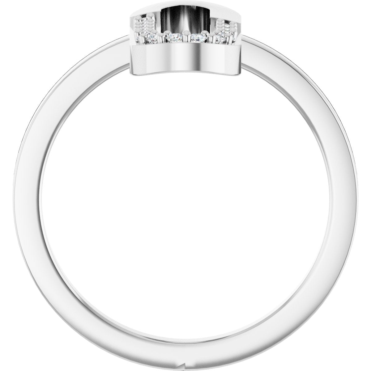 Accented Paperclip-Style Ring