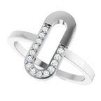Accented Paperclip-Style Ring