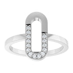 Accented Paperclip-Style Ring