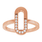 Accented Paperclip-Style Ring
