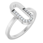 Accented Paperclip-Style Ring