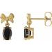 Solitaire Bow Earrings