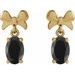 Solitaire Bow Earrings