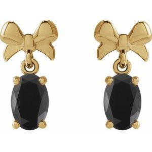Solitaire Bow Earrings