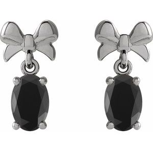 Solitaire Bow Earrings