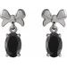 Solitaire Bow Earrings