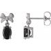 Solitaire Bow Earrings
