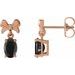 Solitaire Bow Earrings