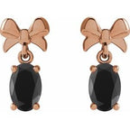 Solitaire Bow Earrings