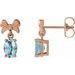 Solitaire Bow Earrings