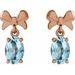 Solitaire Bow Earrings