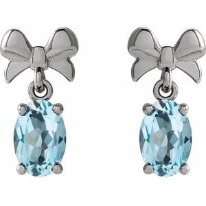 Solitaire Bow Earrings