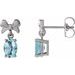 Solitaire Bow Earrings