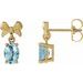 Solitaire Bow Earrings