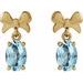 Solitaire Bow Earrings