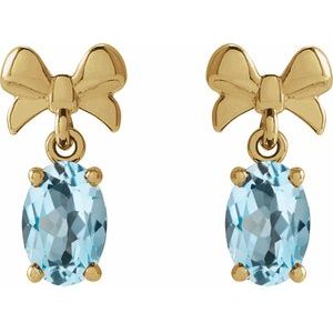 Solitaire Bow Earrings